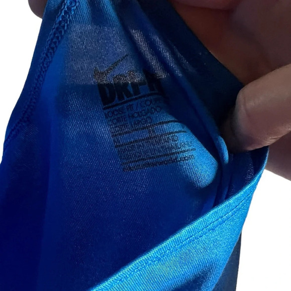 Nike sz medium blue running athletic tank just do it in excellent condition - Picture 2 of 4